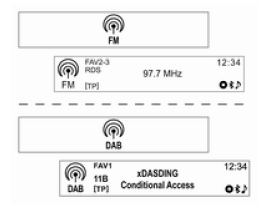 Radyo veya DAB modunun seçilmesi